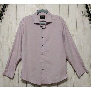 Nordstrom Men's Tech Smart Trim Fit Button Down Long Sleeve Shirt Lavender 16.5